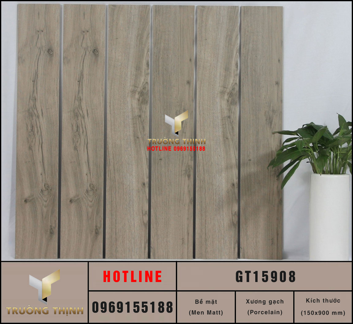 Gạch lát nền granite vân gỗ 150x900 Viglacera GT15908 cao cấp