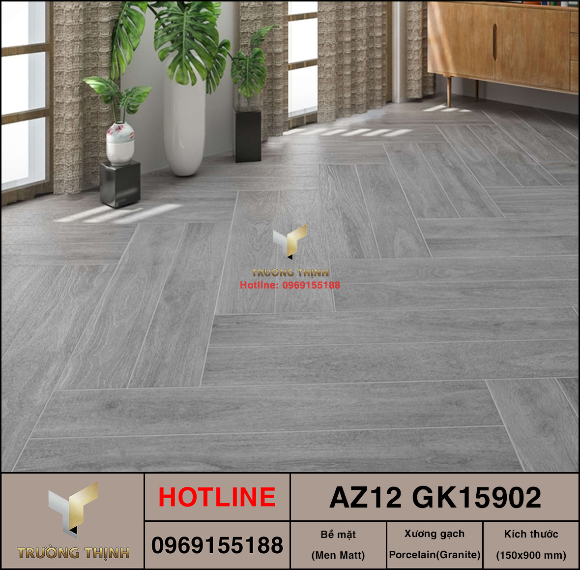 Gạch lát nền 150x900 Viglacera United Arizona AZ12-GK15902