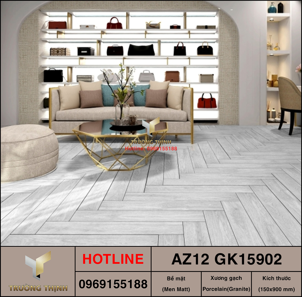Gạch lát nền 150x900 Viglacera United Arizona AZ12-GK15902
