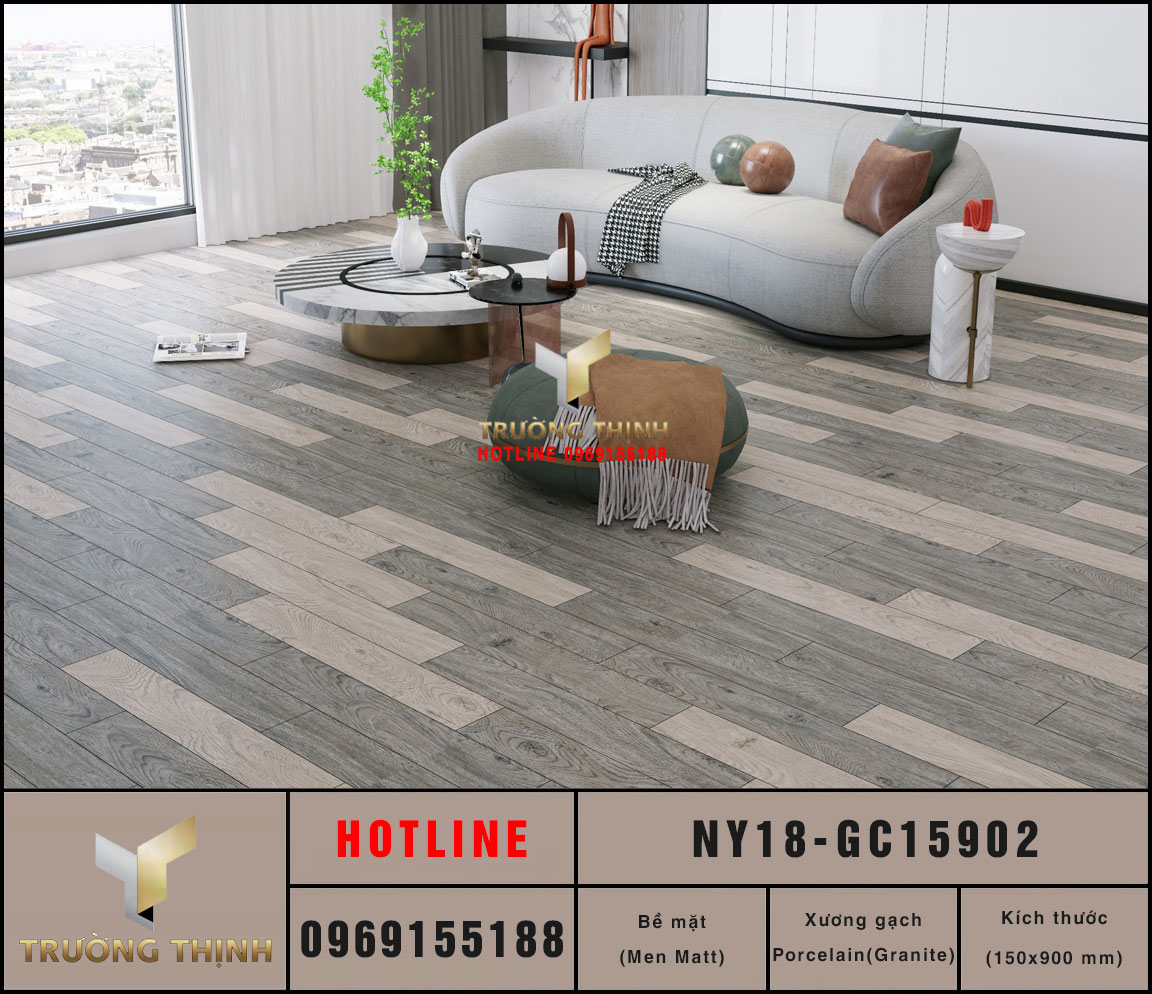 Gạch vân gỗ Viglacera NY18-GC15902 15x90cm - Giá Tốt Tại Trường Thịnh