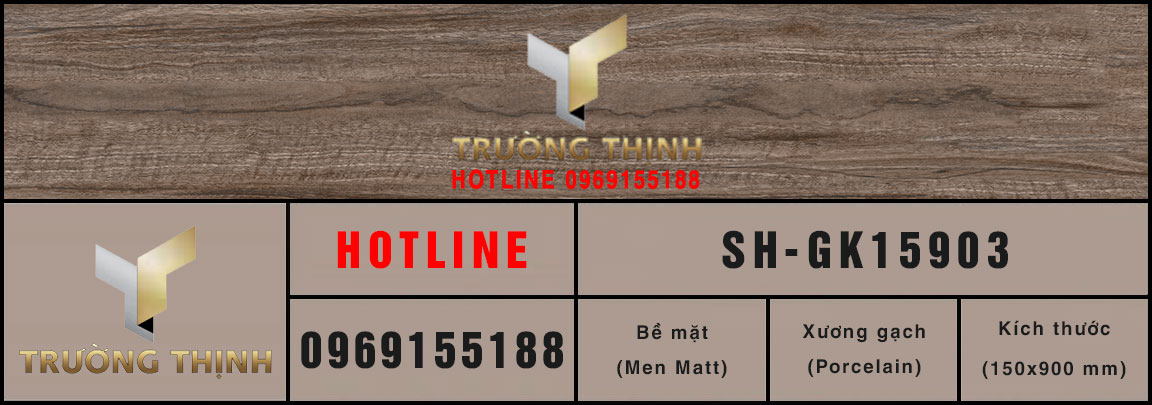 Gạch ốp lát 150x900 Viglacera Sông Hồng SH-GK15903