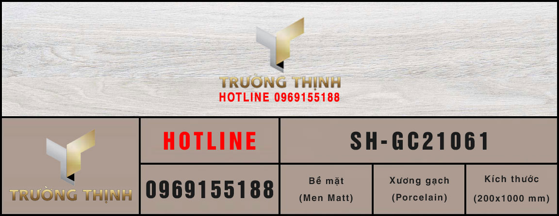 Gạch vân gỗ 200x1000 Viglacera Sông Hồng SH-GC21061