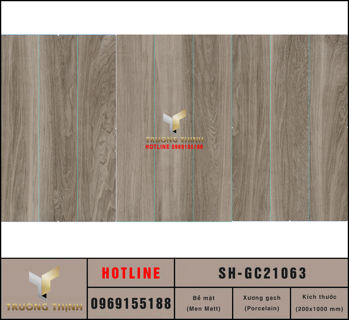 Gạch lát Porcelain vân gỗ 200x1000 Viglacera SH-GC21063 giá rẻ