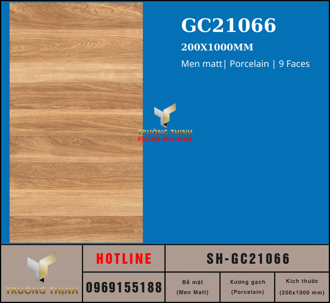 Gạch vân gỗ 200x1000 Viglacera Sông Hồng SH-GC21066