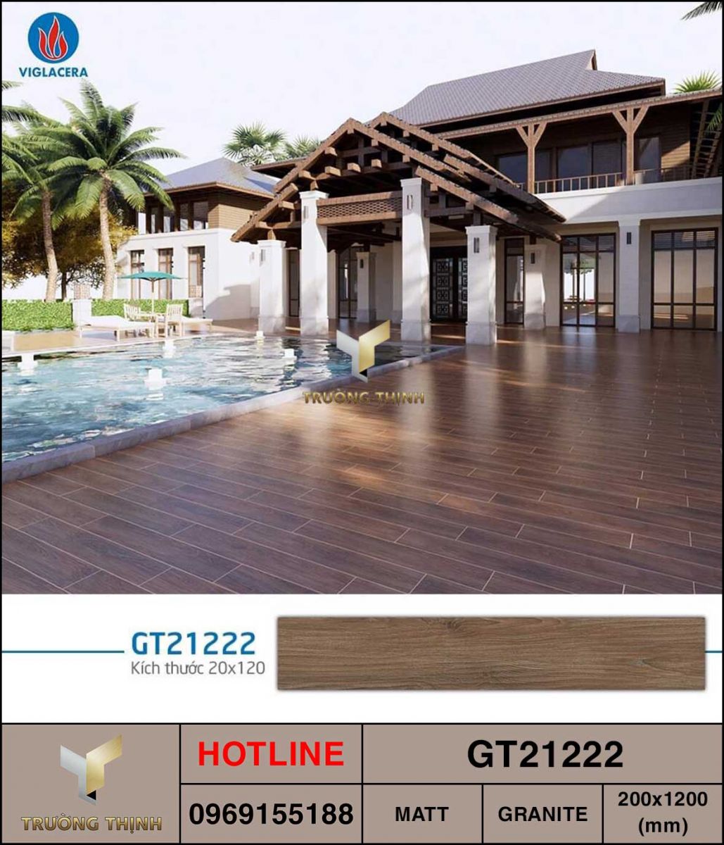 Ảnh mẫu gạch ốp lát vân gỗ 200x1200 Viglacera GT21222