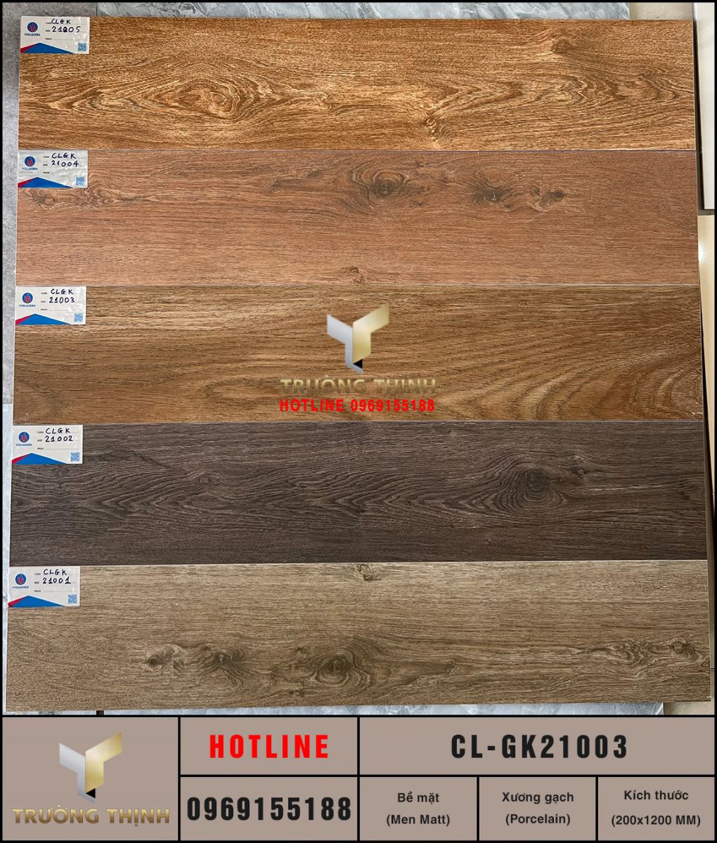 Gạch vân gỗ 200x1200 Viglacera Cửu Long CL-GK21003