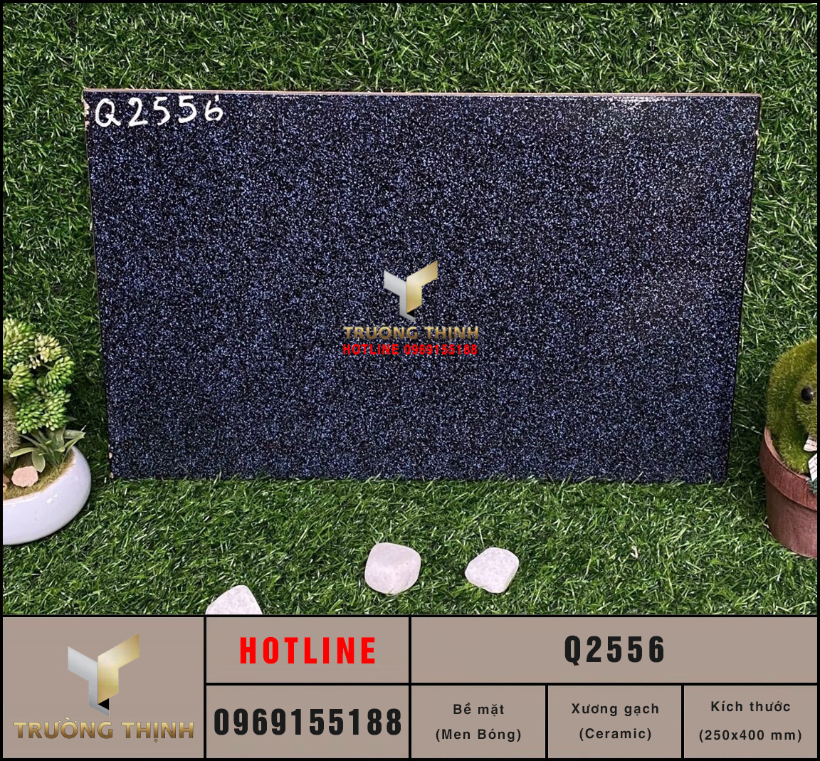 Gạch ốp tường Ceramic giả đá 250x400 Viglacera Q2556 cao cấp