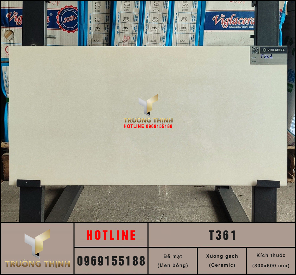 Gạch Ceramic bóng kiếng 300x600 Viglacera T361 giá rẻ