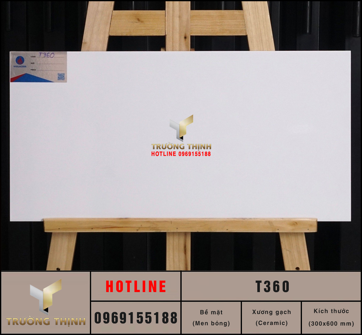 Gạch Ceramic trắng trơn 300x600 Viglacera T360 – Đẳng cấp từ sự giản đơn