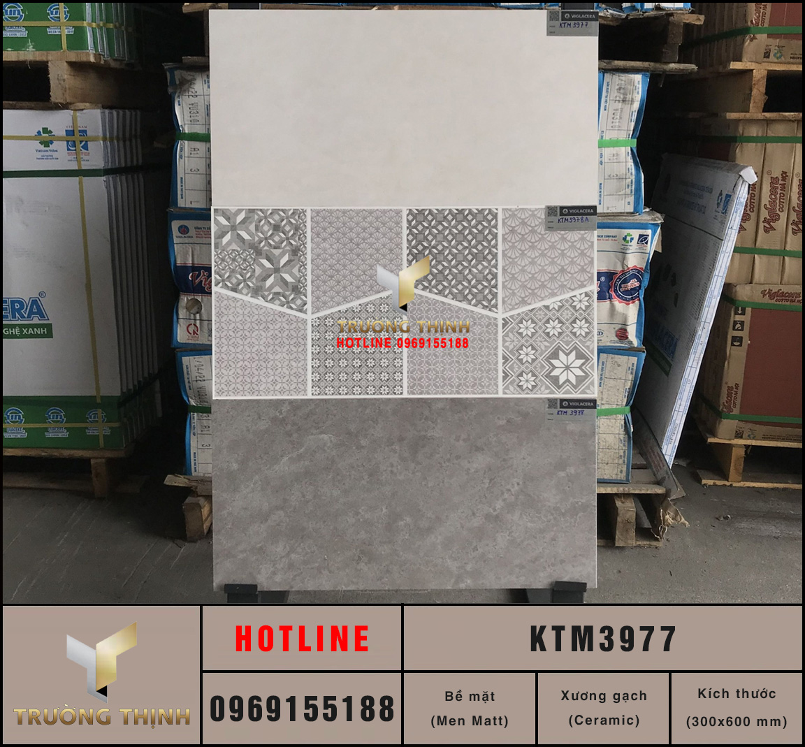 Gạch Ceramic vân xi măng 300x600 Viglacera KTM3977 | Chất lượng đỉnh cao, giá tốt