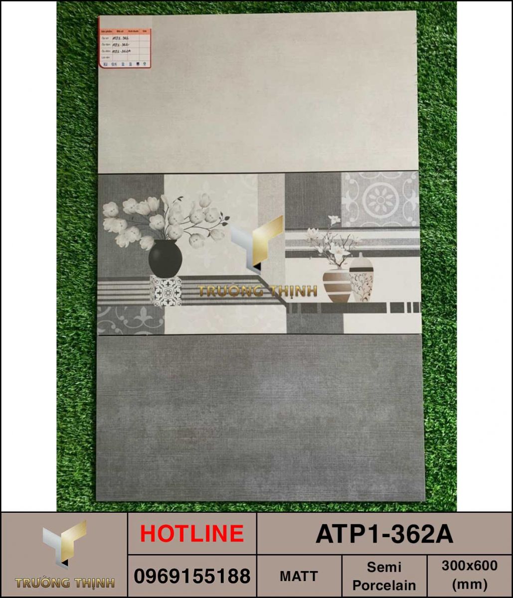 Ảnh thực tế gạch ốp lát 300x600 Viglacera Cửu Long ATP1-362A