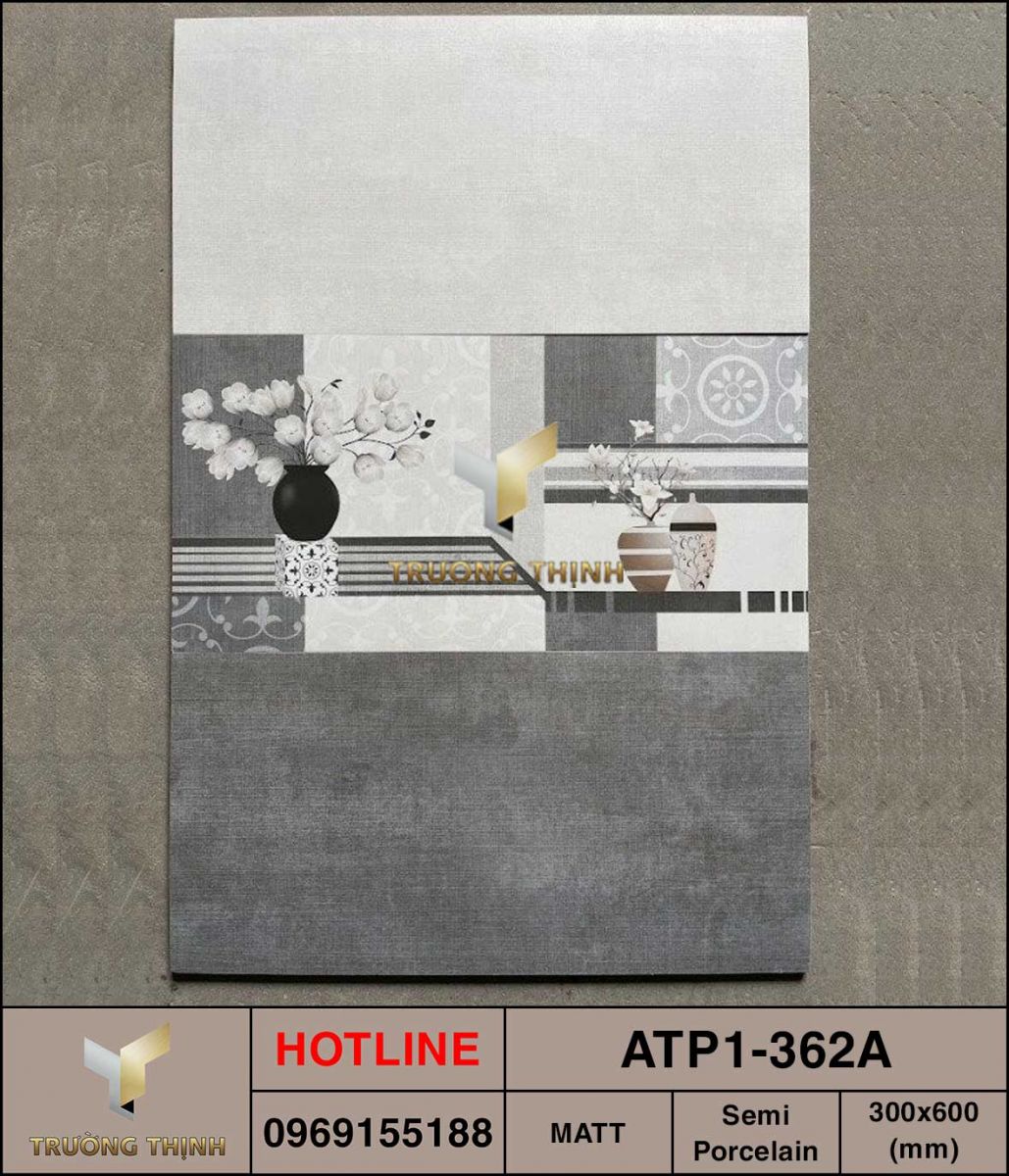 Ảnh thực tế gạch ốp lát 300x600 Viglacera Cửu Long ATP1-362A