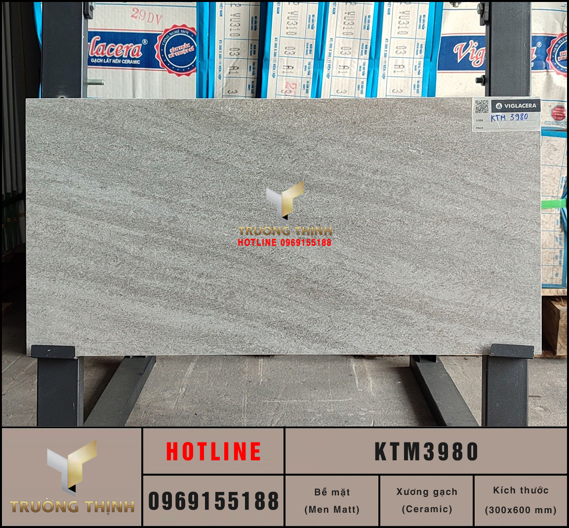 Gạch men ceramic chống trơn 300x600 Viglacera KTM3980 - Giải pháp ốp lát an toàn, thẩm mỹ