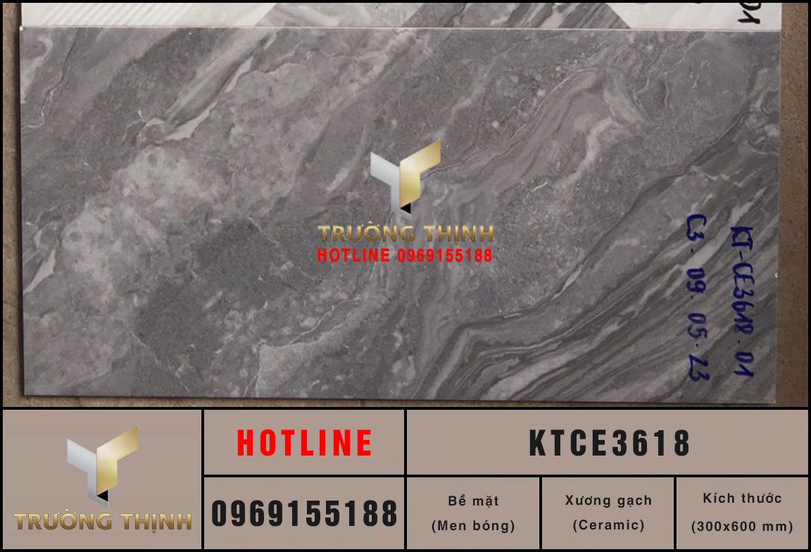 Gạch ốp tường 300x600 Viglacera KTCE3618 | Vẻ đẹp vân đá hiện đại