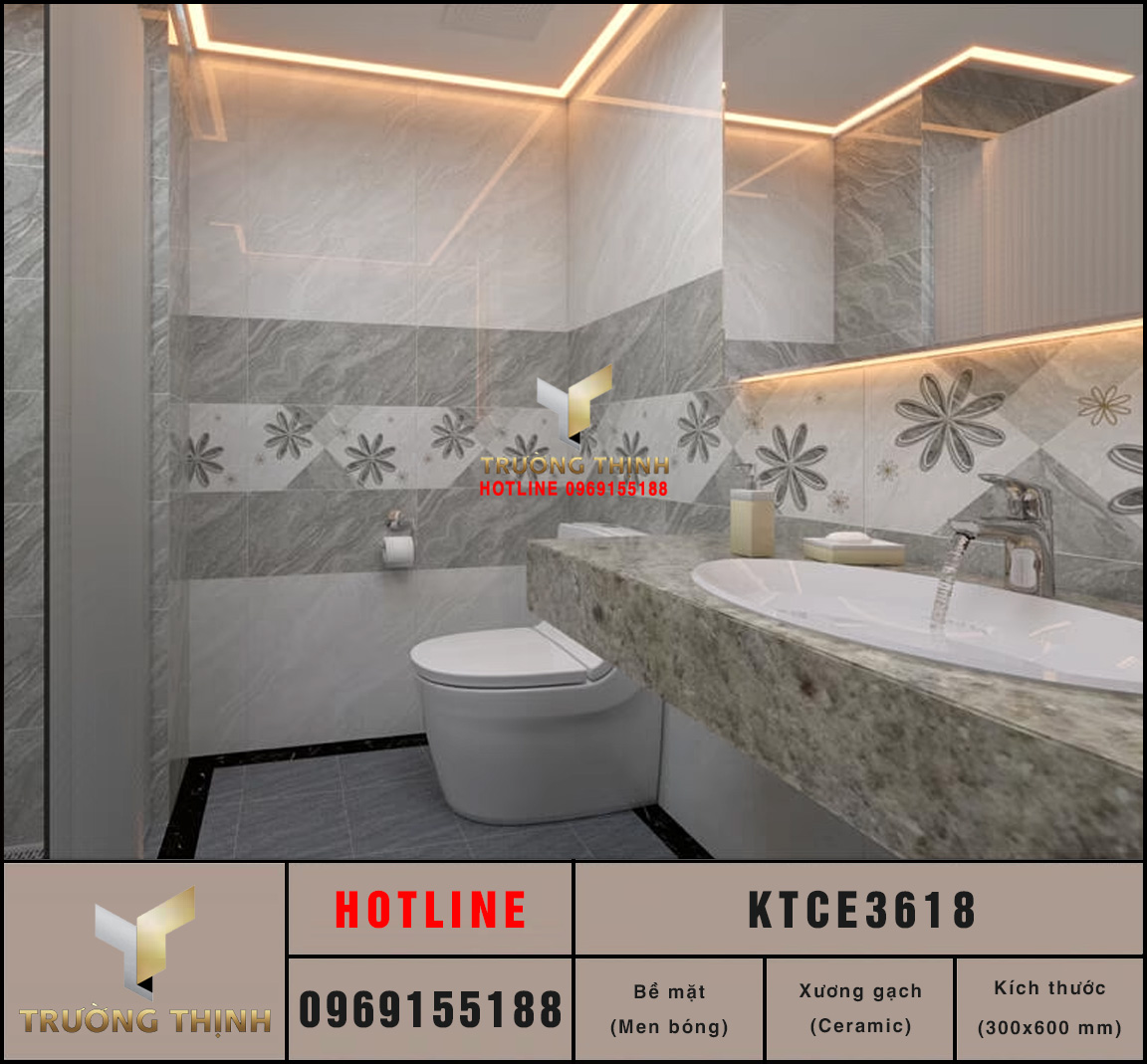 Gạch ốp tường 300x600 Viglacera KTCE3618