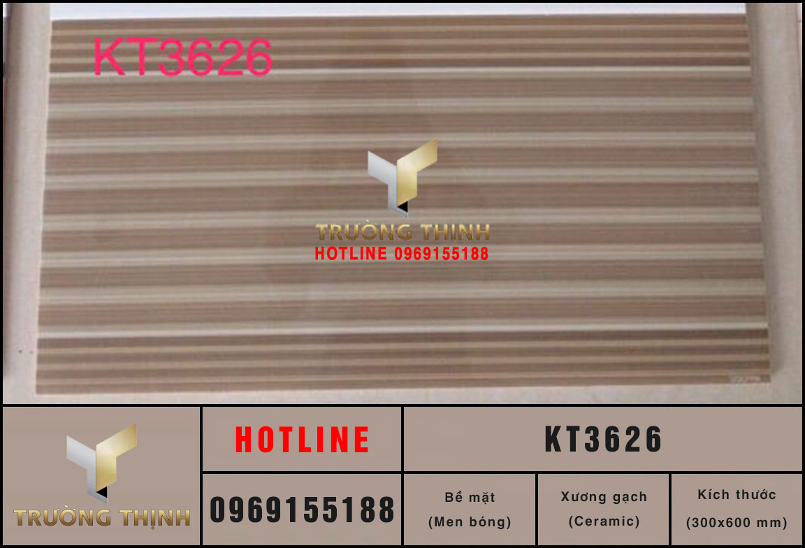 Gạch men ốp tường 300x600 Viglacera KT3626 giá tốt