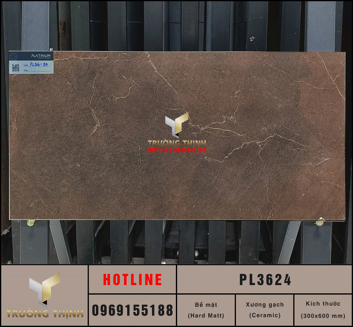 Gạch ốp lát Viglacera Platinum PL3624 | Chống trơn | Đẳng cấp | Trường Thịnh