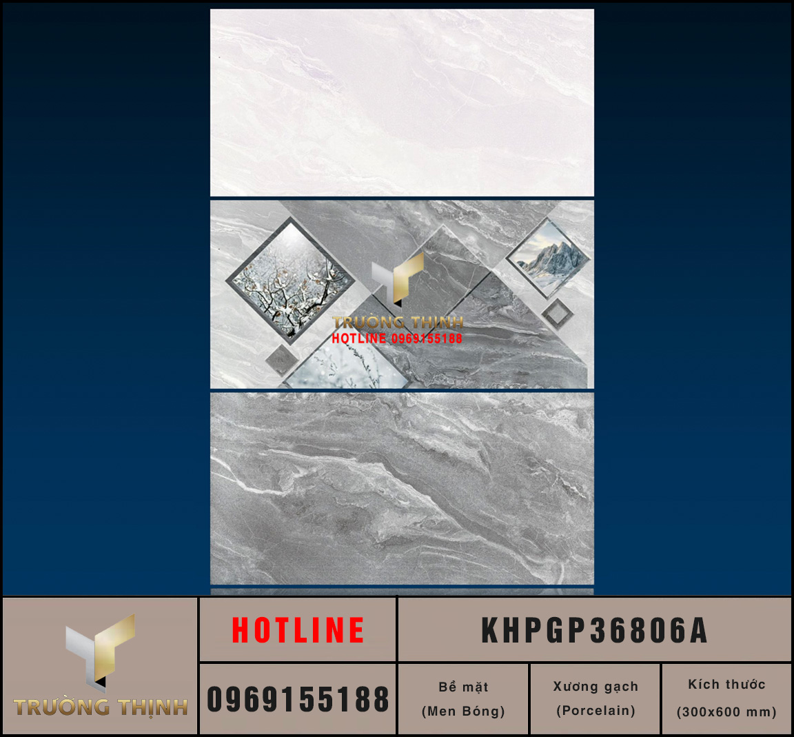 Gạch ốp điểm trang trí 300x600 Viglacera KHPGP36806A cao cấp