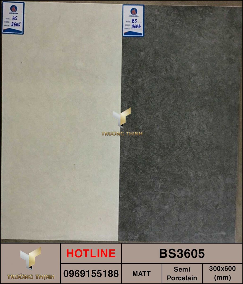 Ảnh thực tế gạch ốp lát 300x600 Viglacera BS3605