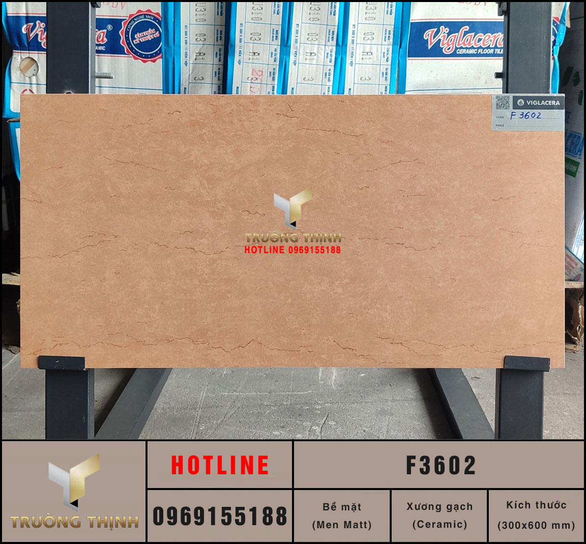 Gạch ốp lát Ceramic men Matt 300x600 Viglacera F3602: Sang Trọng & Bền Bỉ