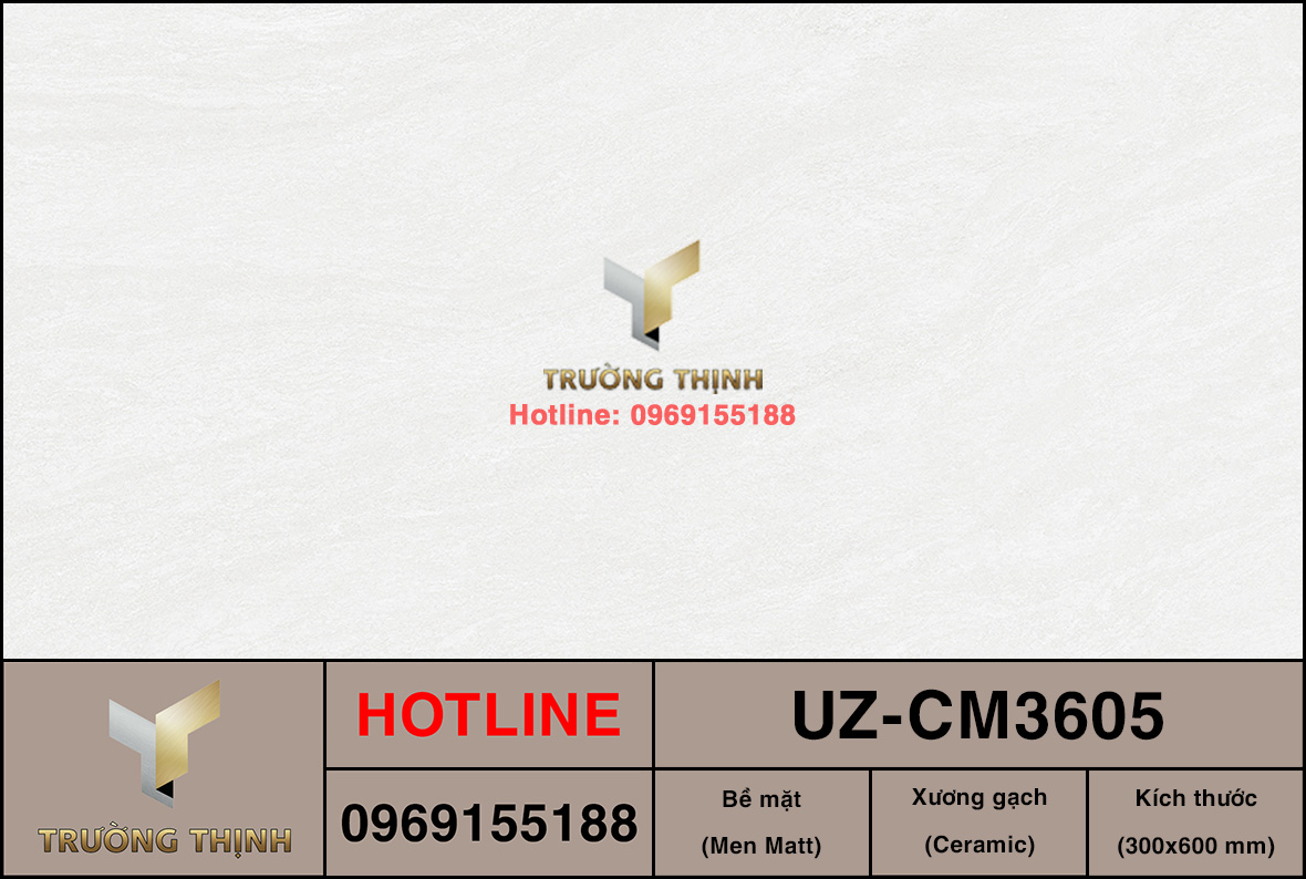 Gạch ốp lát Ceramic men Matt 300x600 Viglacera UZ-CM3605 - Giải pháp hoàn hảo cho mọi không gian