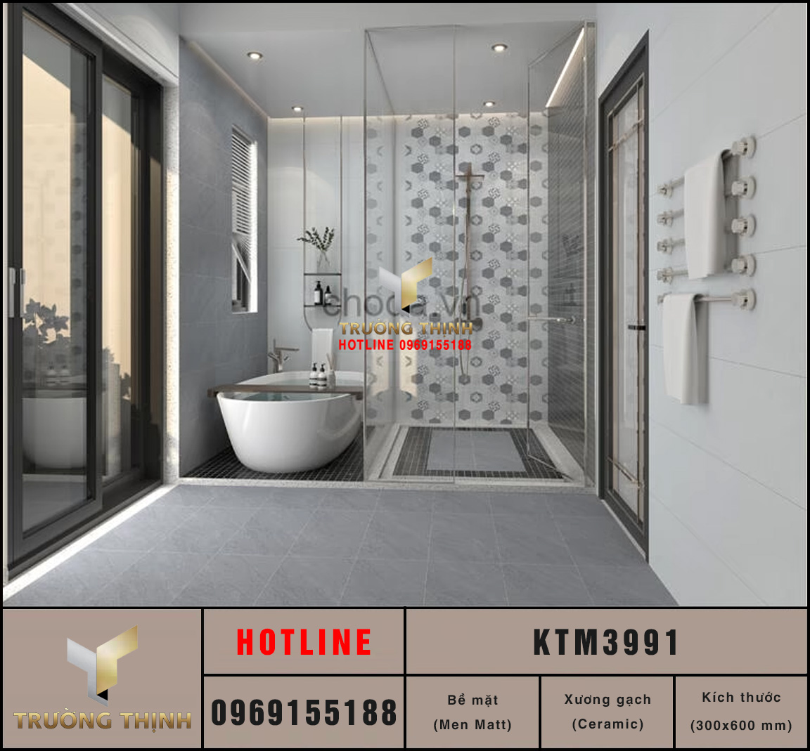 Gạch ốp lát Ceramic vân đá 300x600 Viglacera KTM3991 – Giá tốt & Chính hãng