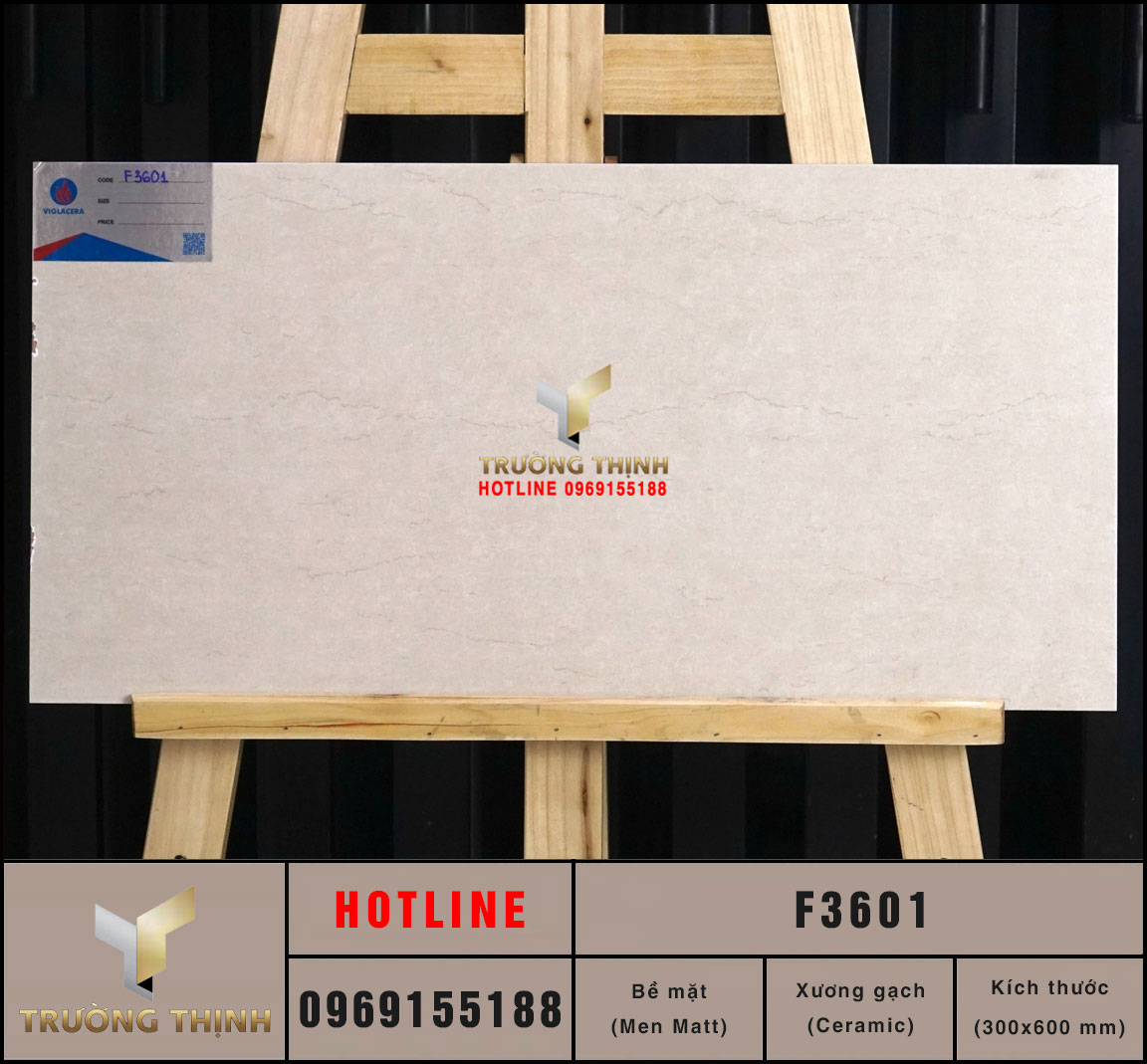 Gạch ốp lát chống trơn 300x600 Viglacera F3601 - Chính Hãng, Giá Tốt Nhất