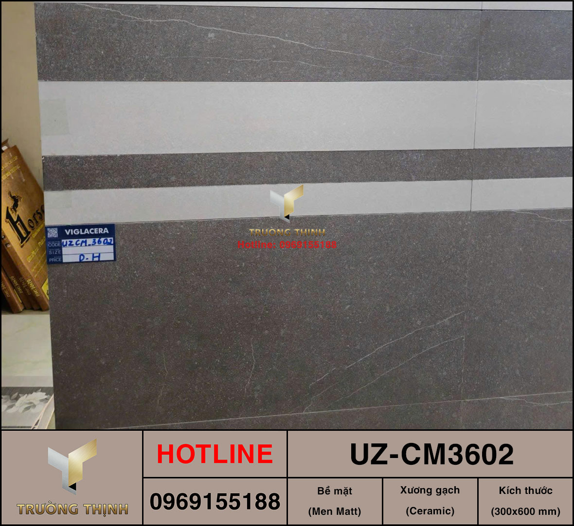 Gạch ốp lát chống trơn 300x600 Viglacera UZ-CM3602 | Giá tốt & Chất lượng cao