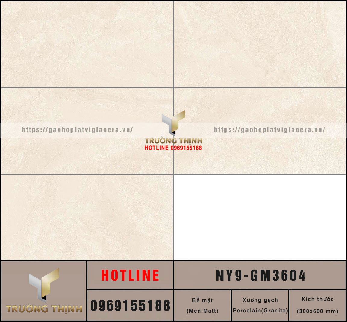 Gạch ốp lát granite chống trơn màu kem Viglacera NY9-GM3604: Sự lựa chọn đẳng cấp cho không gian hiện đại