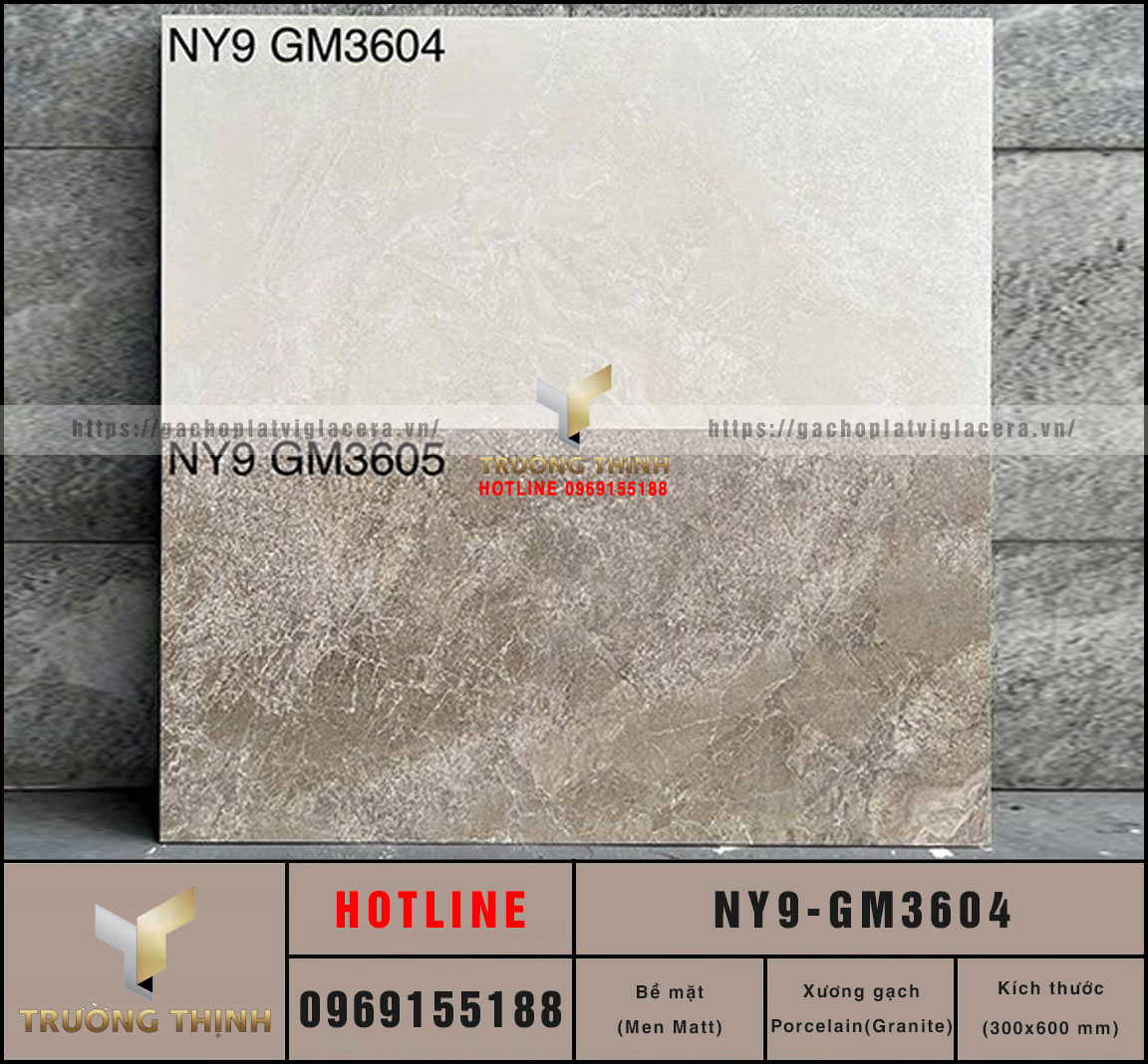 Gạch ốp lát granite chống trơn màu kem Viglacera NY9-GM3604: Sự lựa chọn đẳng cấp cho không gian hiện đại
