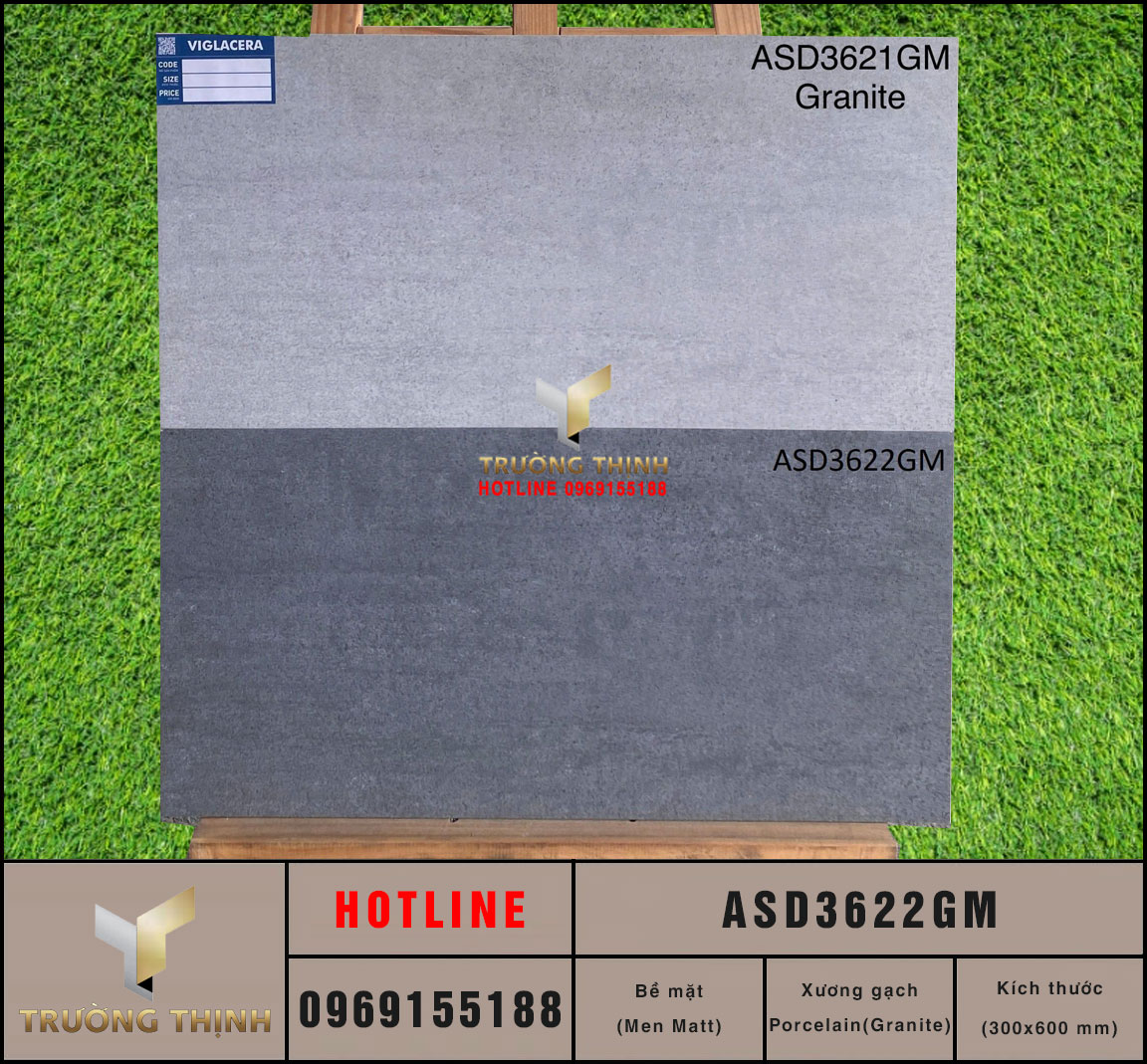 Gạch ốp lát chống trơn vân xi măng 300x600 Viglacera ASD3622GM: Sự Lựa Chọn Hoàn Hảo Cho Không Gian Hiện Đại