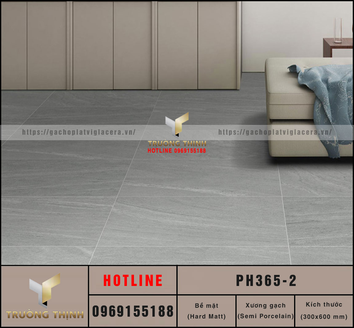 Gạch ốp lát 300x600 Viglacera PH365-2 ảnh 3D