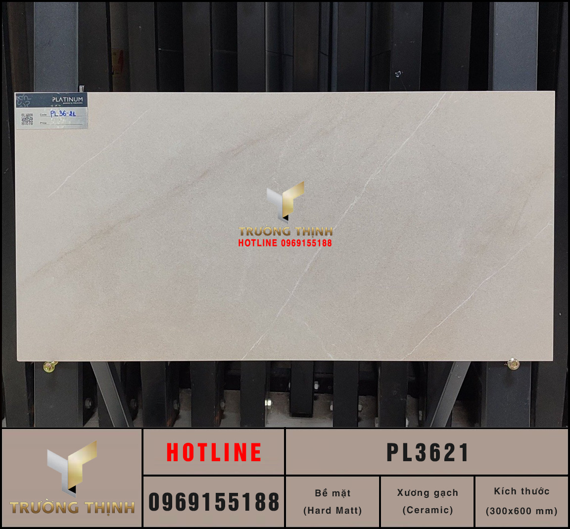 Gạch ốp lát giả đá Viglacera Platinum PL3621 cao cấp