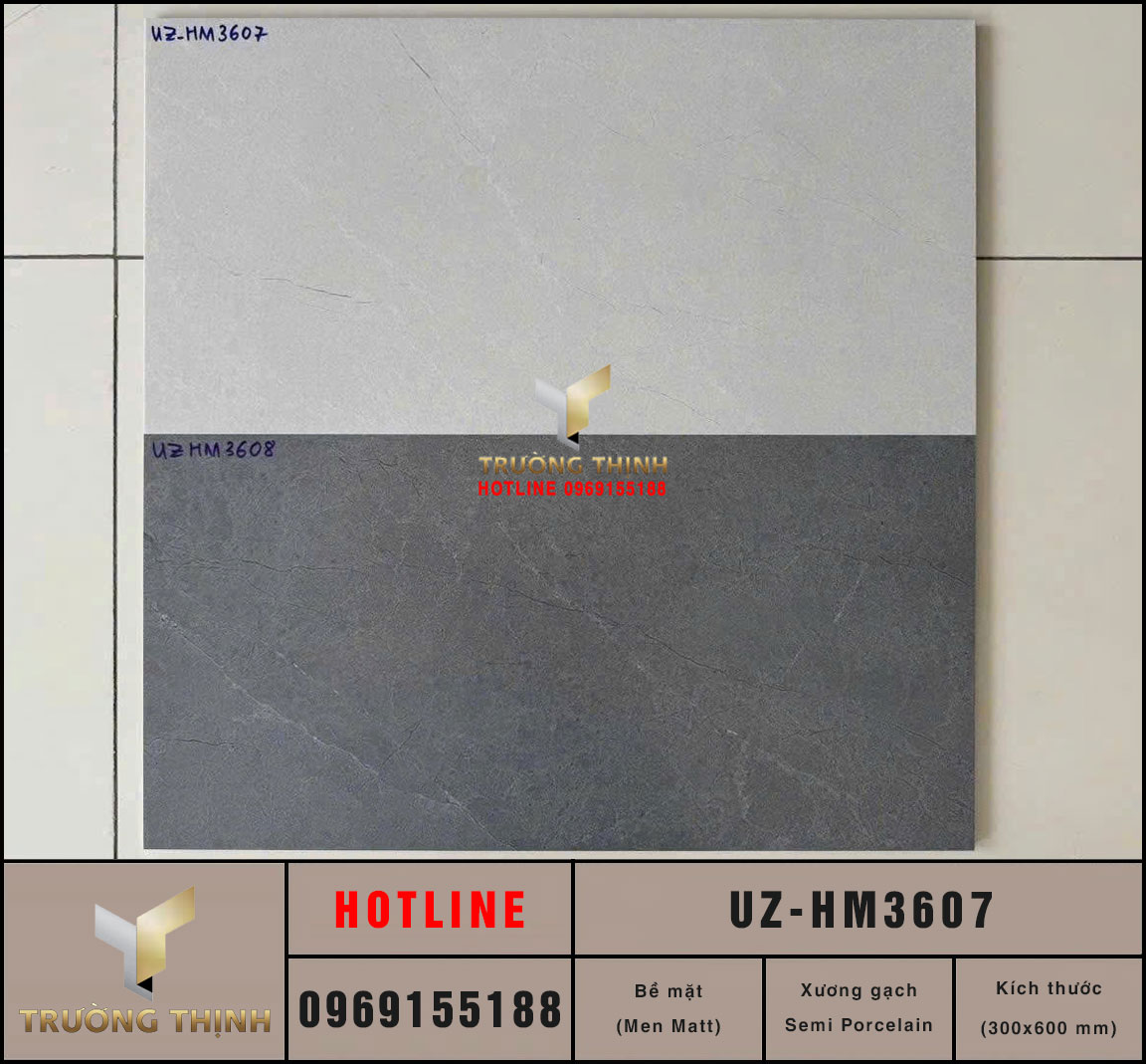 Gạch ốp lát giả đá màu ghi sáng 300x600 Viglacera UZ-HM3607: Sự Lựa Chọn Hoàn Hảo Cho Không Gian Hiện Đại