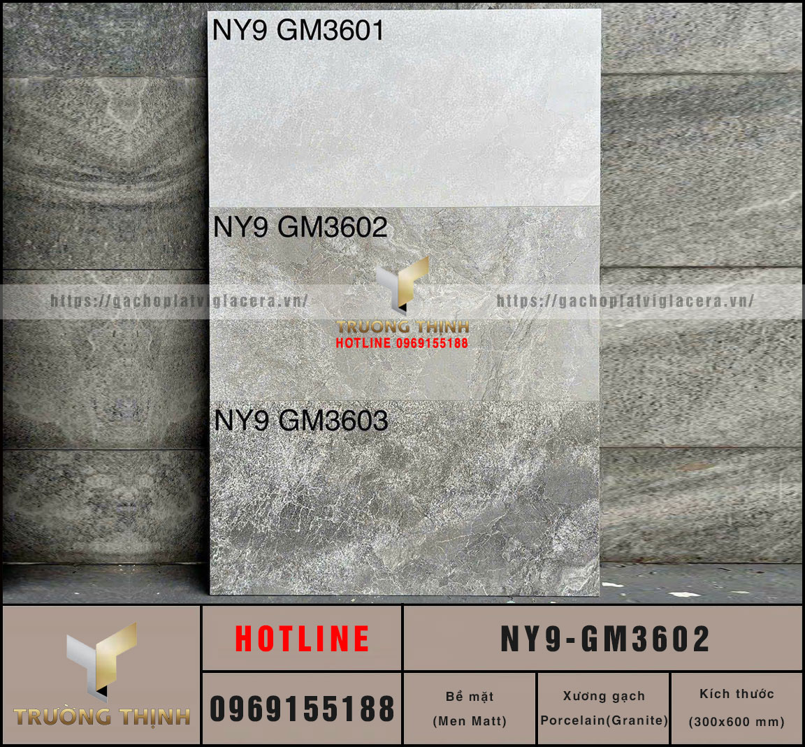 Gạch ốp lát granite chống trơn Viglacera NY9-GM3602: Sự kết hợp hoàn hảo giữa thẩm mỹ và an toàn