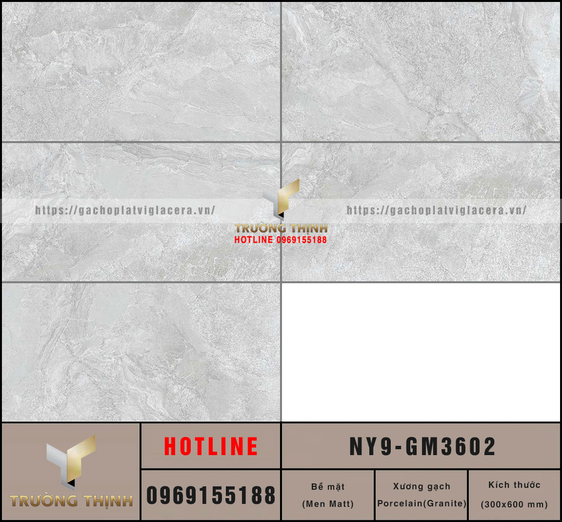 Gạch ốp lát granite chống trơn Viglacera NY9-GM3602: Sự kết hợp hoàn hảo giữa thẩm mỹ và an toàn