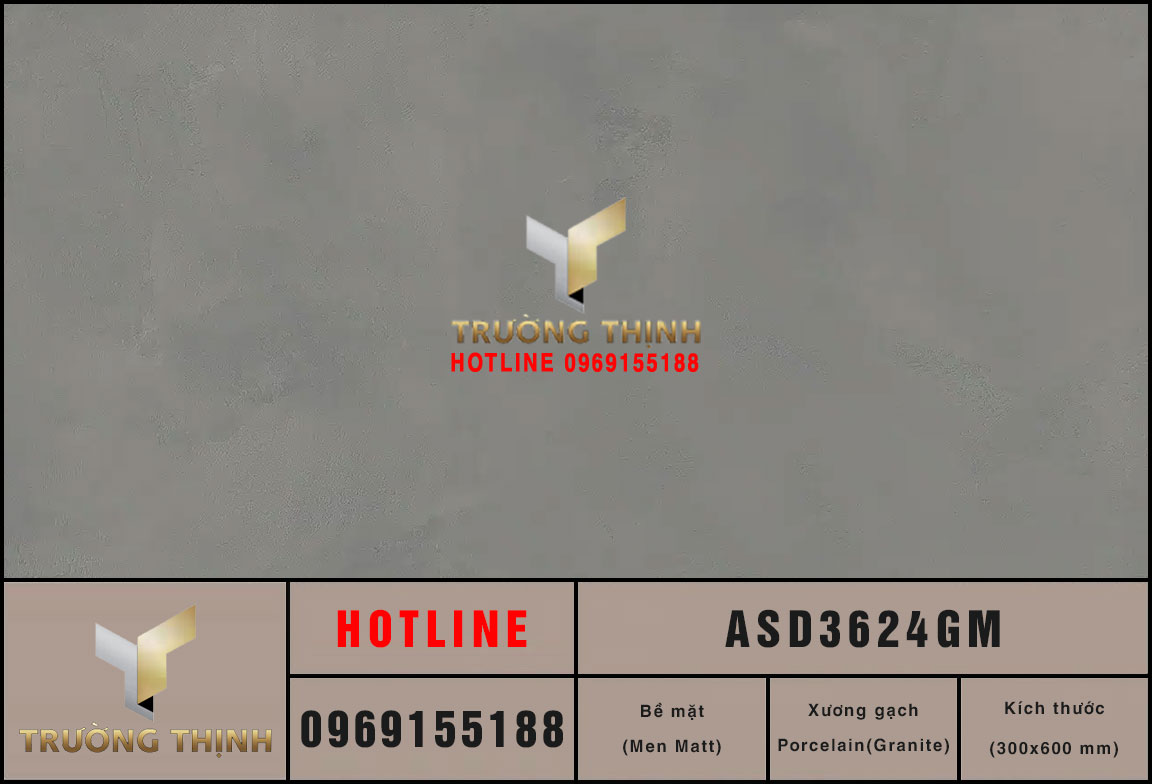 Gạch ốp lát granite giả xi măng 300x600 Viglacera ASD3624GM Giá Tốt