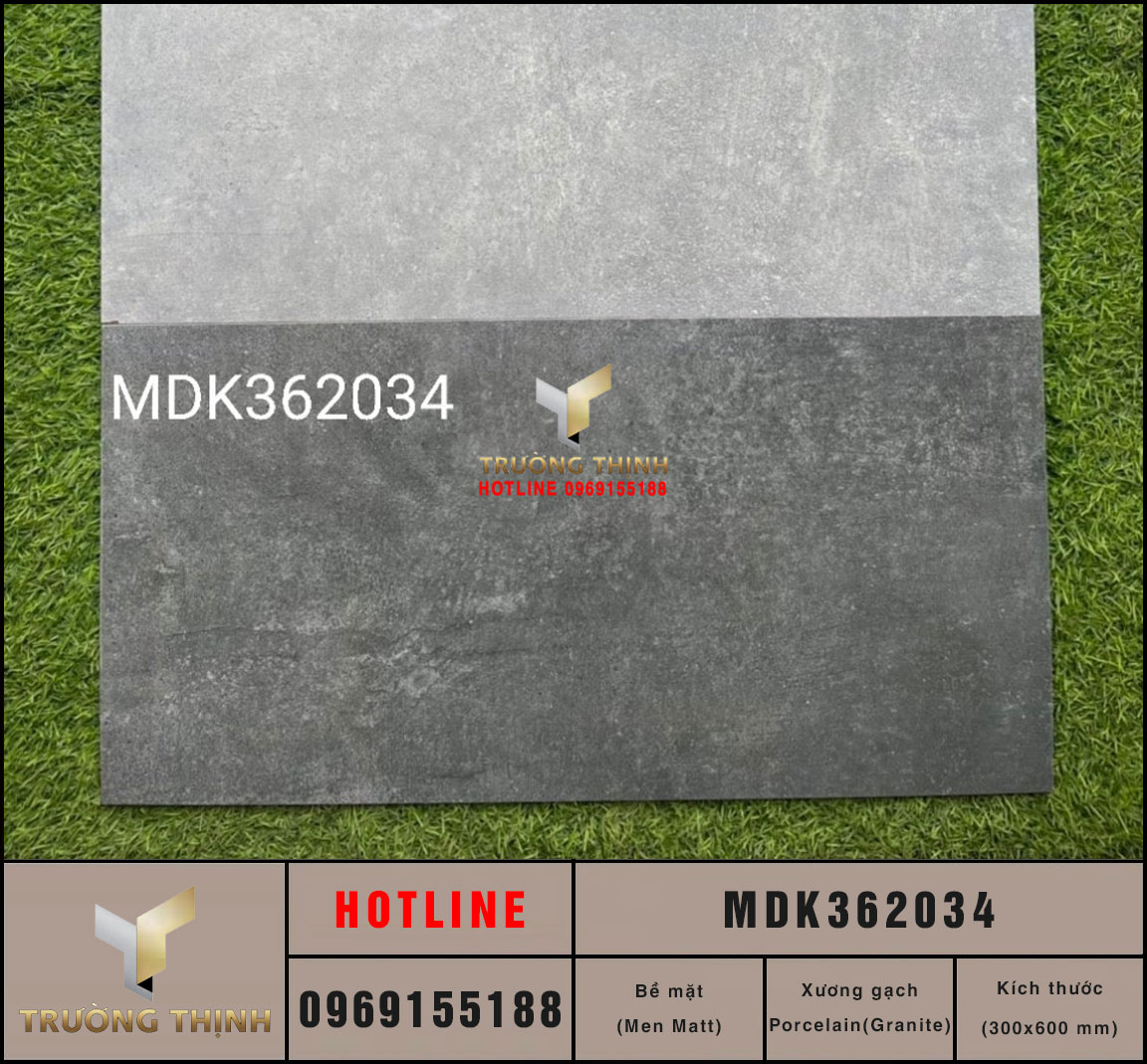 Gạch ốp lát granite vân xi măng màu xám 300x600 Viglacera MDK362034: Sự lựa chọn hoàn hảo cho không gian hiện đại