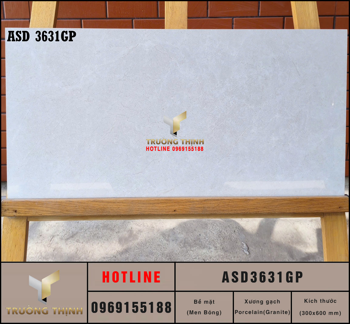 Gạch ốp lát granite vân đá màu kem 300x600 Viglacera ASD3631GP: Vẻ đẹp tinh tế từ Bộ sưu tập Ánh Sao Đêm