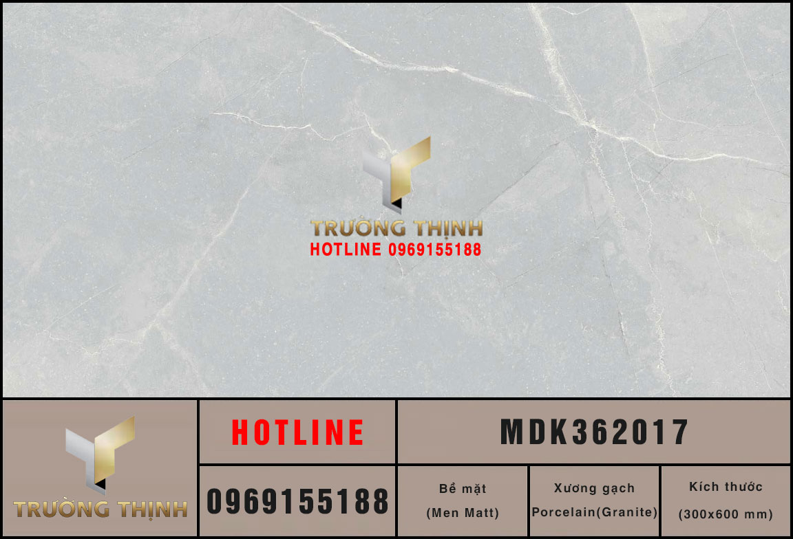Gạch ốp lát granite men khô màu ghi xanh 300x600 Viglacera MDK362017: Sự lựa chọn hoàn hảo cho không gian hiện đại