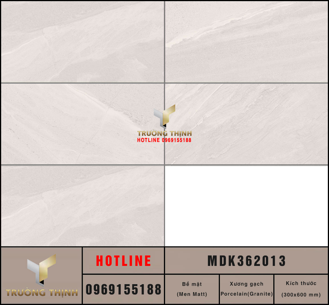 Gạch ốp lát granite vân đá 300x600 Viglacera MDK362013: Sự lựa chọn đẳng cấp cho không gian hiện đại