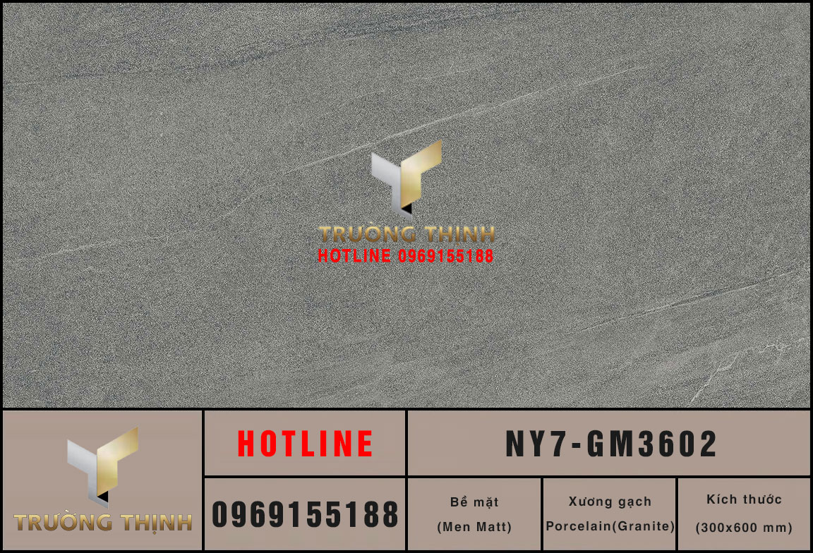 Gạch Viglacera NY7-GM3602 | Gạch Granite Vân Đá 30x60 Chống Trơn