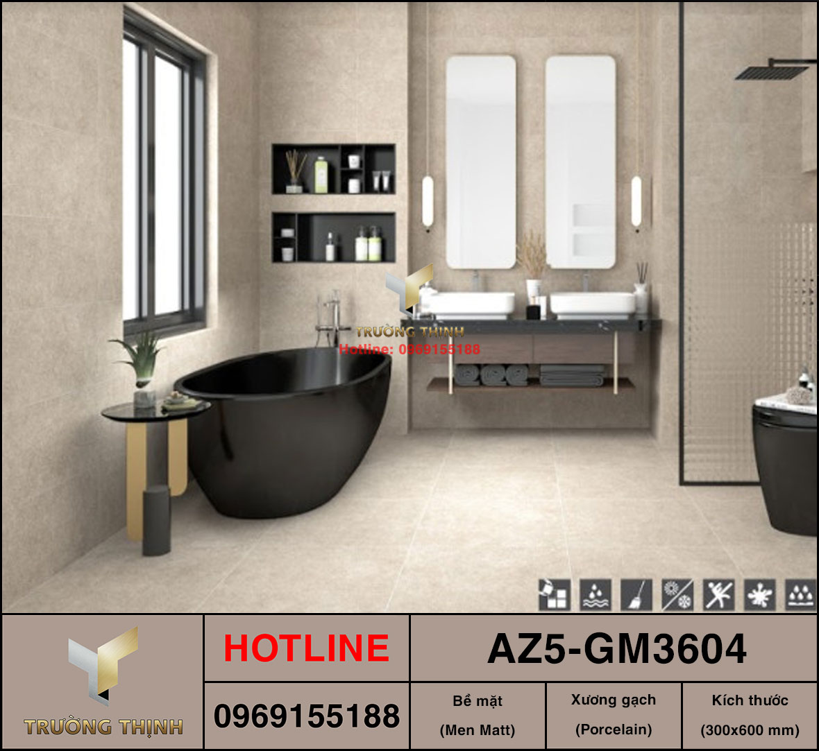 Gạch Viglacera AZ5-GM3604
