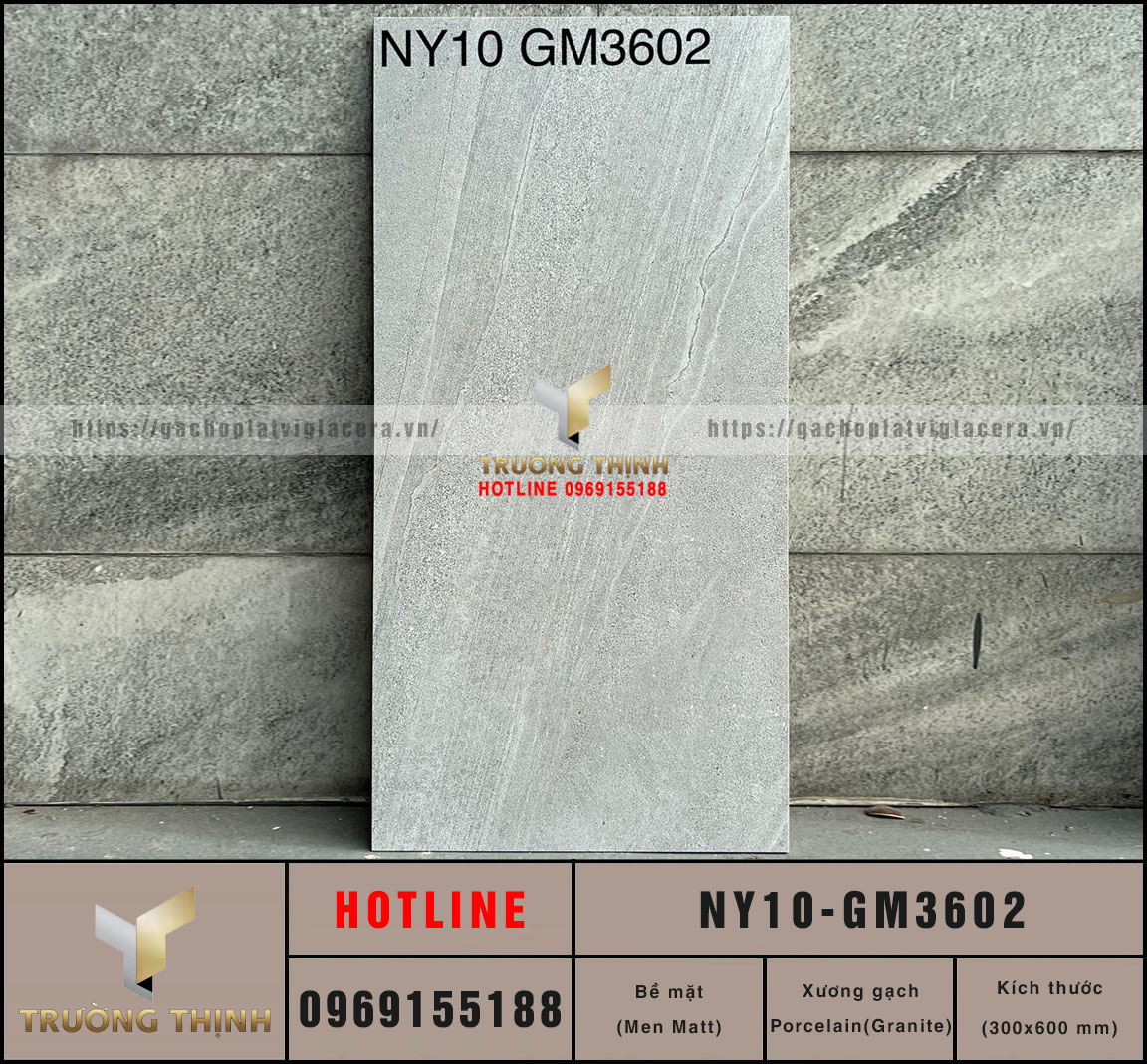 Gạch Viglacera NY10-GM3602 300x600 Men Matt Chống Trơn Giá Tốt