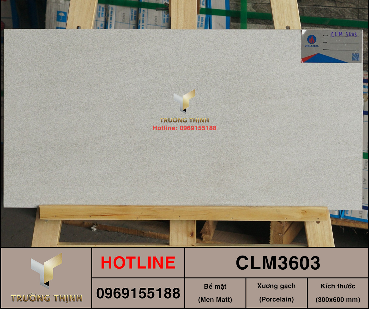 Gạch ốp lát men Matt 300x600 Viglacera CLM3603 vân đá