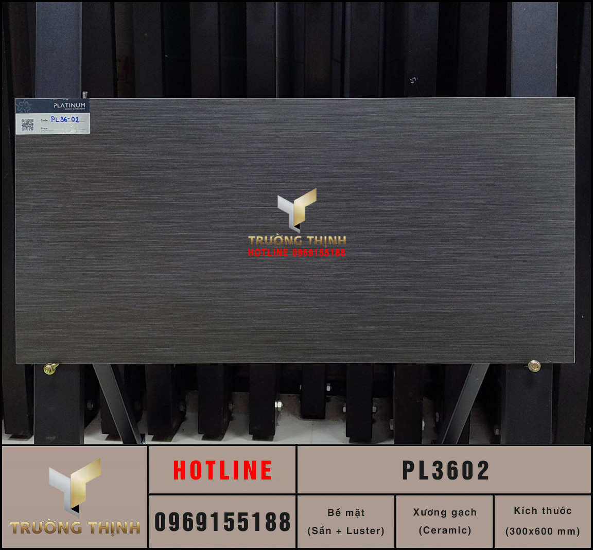 Gạch ốp lát men Matt Luster 300x600 Viglacera Platinum PL3602 chính hãng | Trường Thịnh