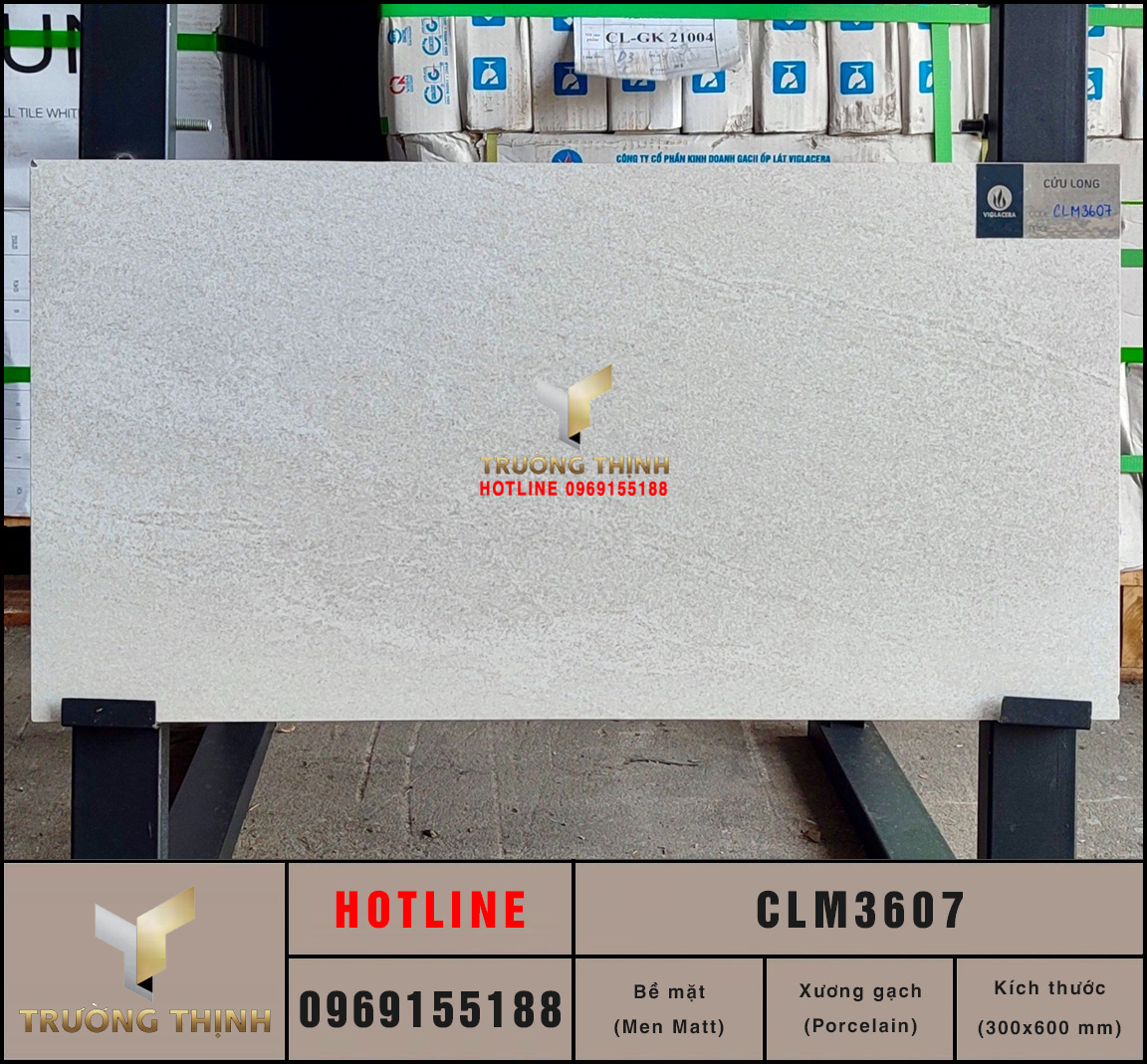 Gạch ốp lát vân đá 300x600 Viglacera CLM3607 giá rẻ