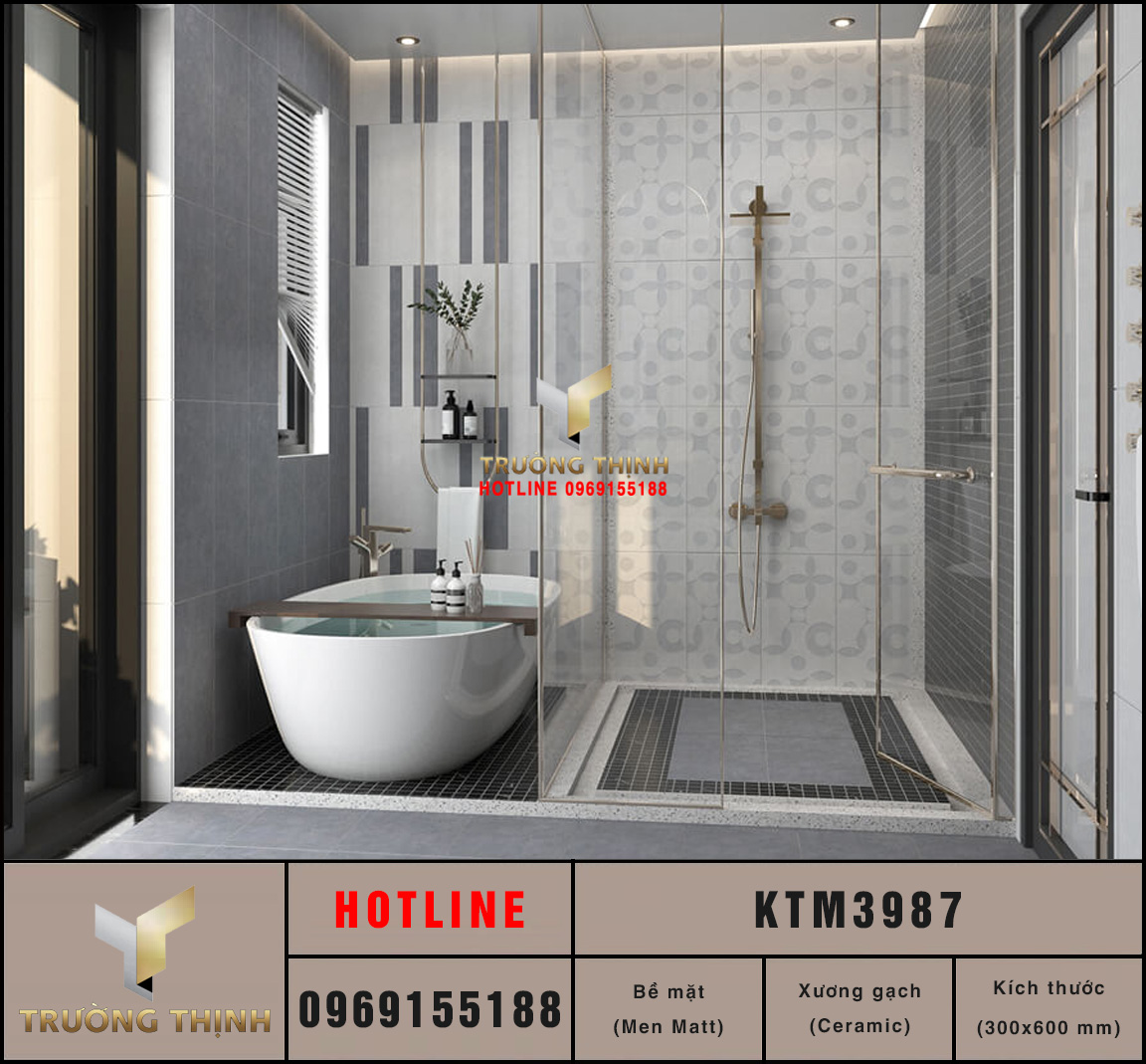 Gạch ốp lát vân xi măng 300x600 Viglacera KTM3987 – Mua ngay tại Trường Thịnh