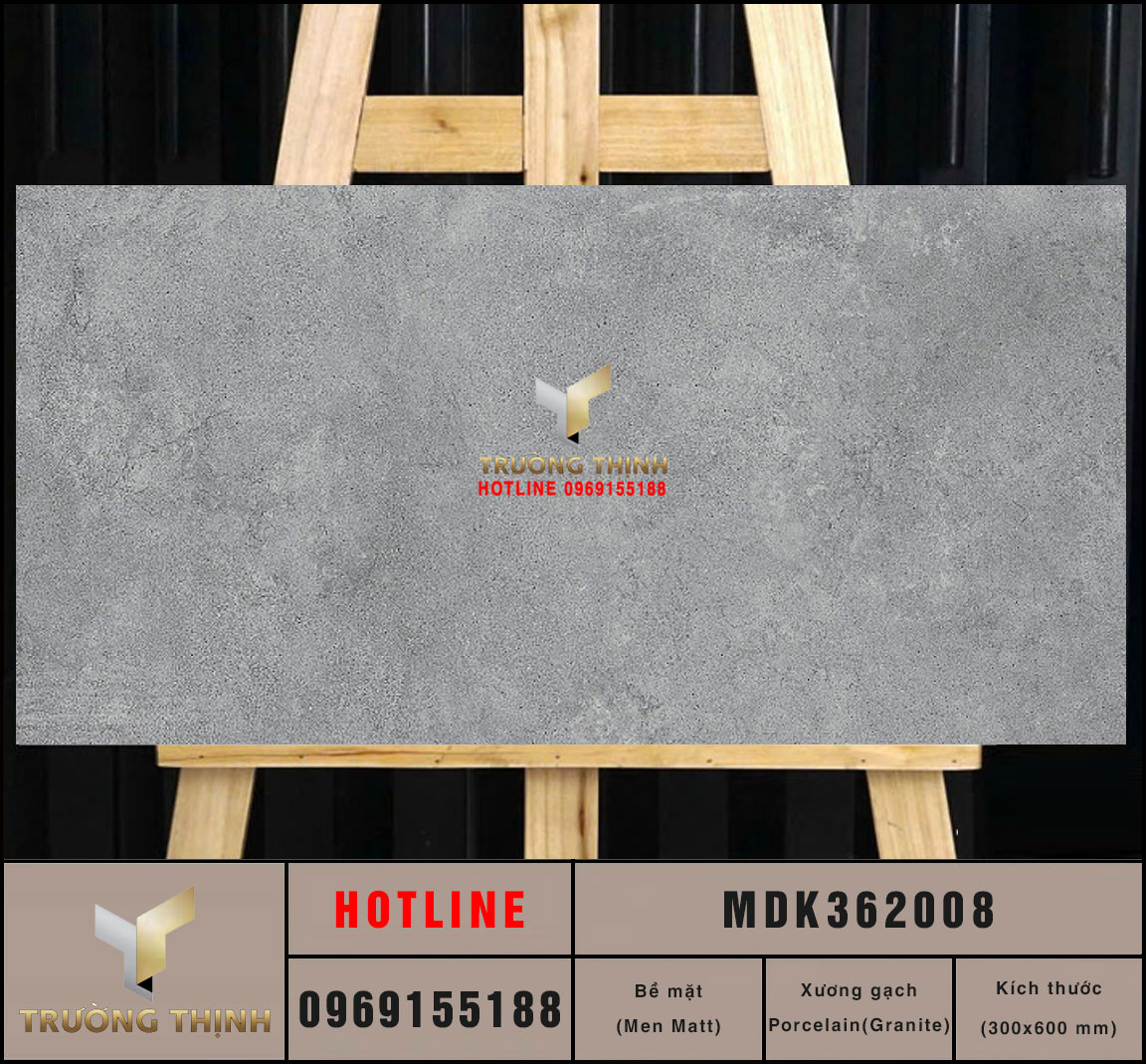Gạch ốp lát vân xi măng 300x600 Viglacera MDK362008 | Bền Đẹp & Sang Trọng