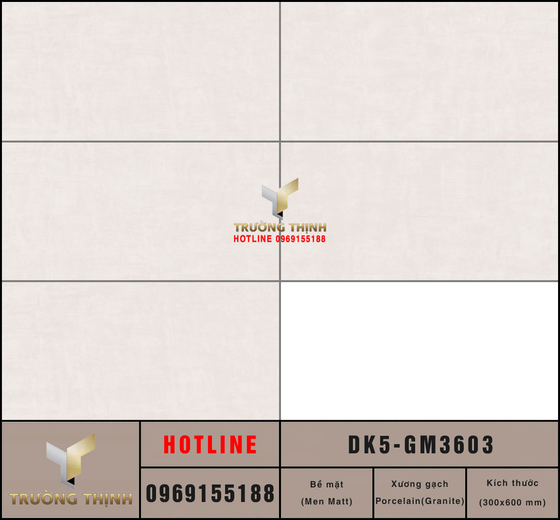 Gạch ốp lát vân xi măng màu kem 300x600 Viglacera DK5-GM3604: Vẻ đẹp hiện đại cho không gian sống